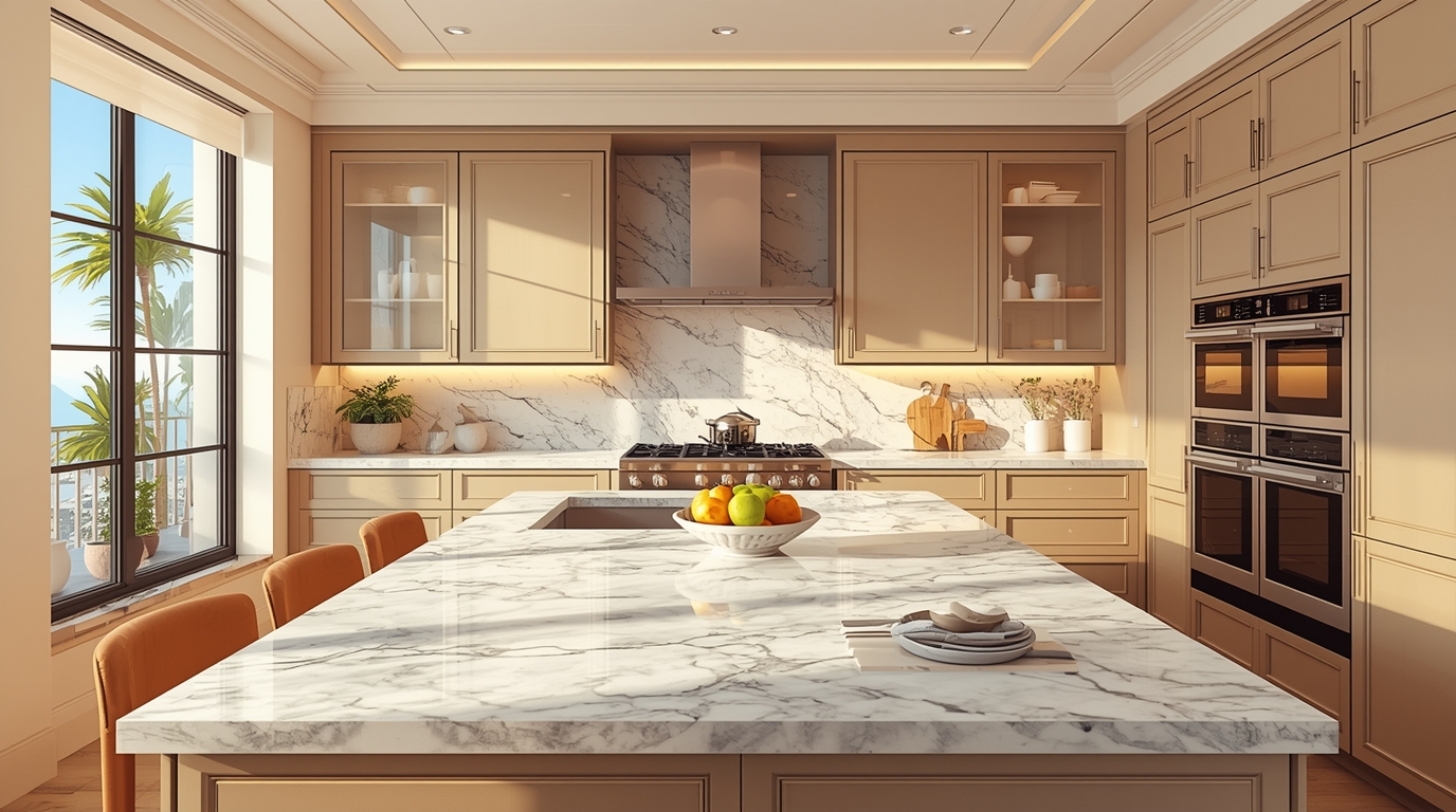 Custom stone countertops and interior design by Castelli Interiors